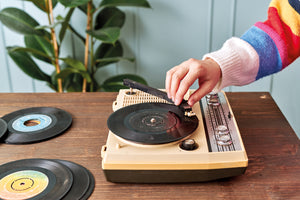 Vintage Tiny Portable Record Player