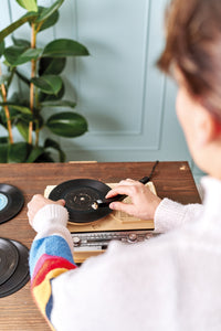 Vintage Tiny Portable Record Player